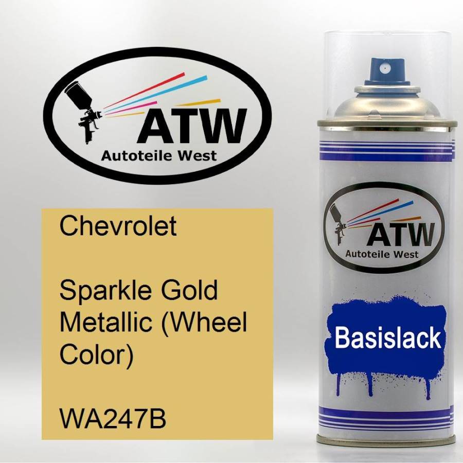 Chevrolet, Sparkle Gold Metallic (Wheel Color), WA247B: 400ml Sprühdose, von ATW Autoteile West.